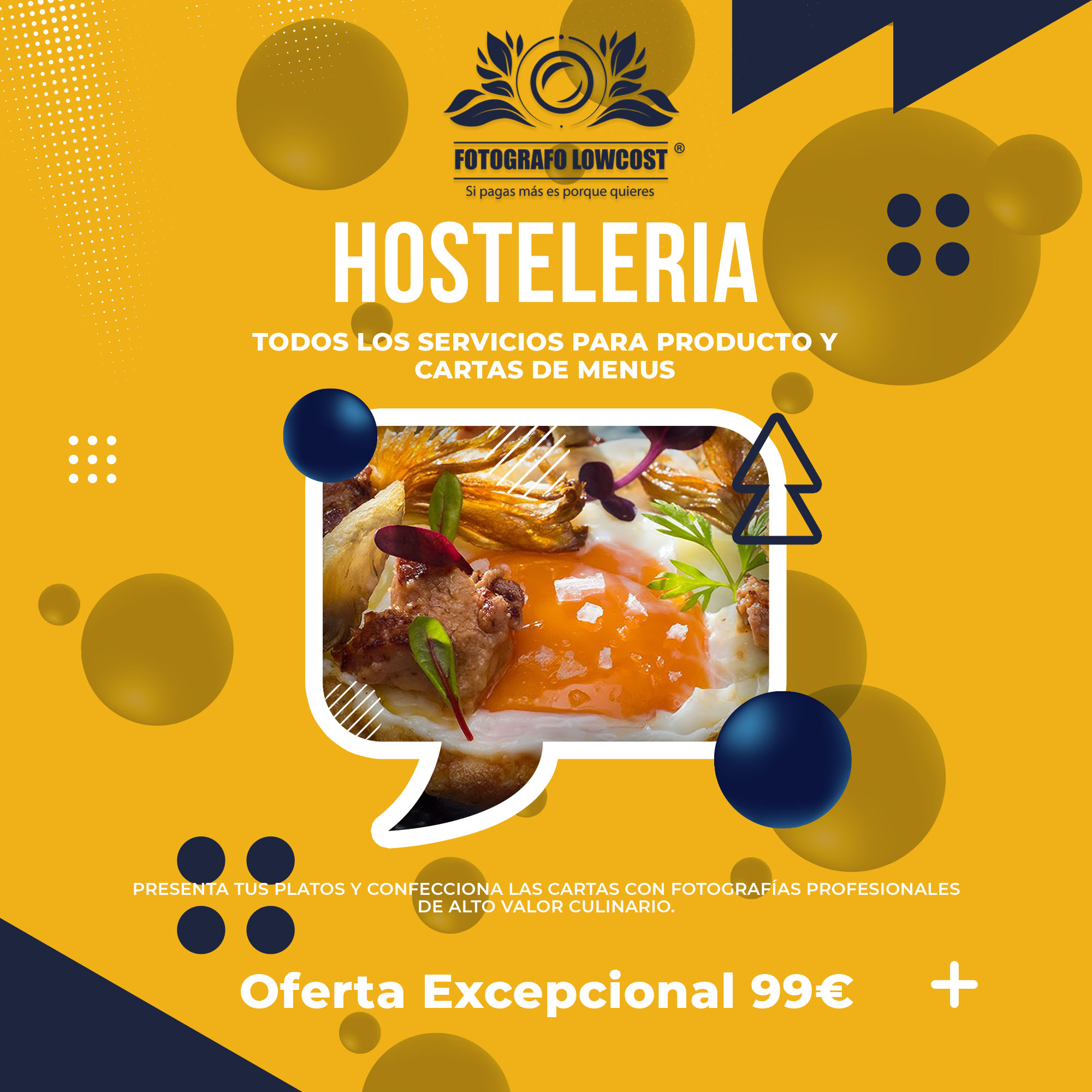 fotografo en fotografía gastronomica, cartas y menus para hostelería y restauración Puebla de la Reina 
