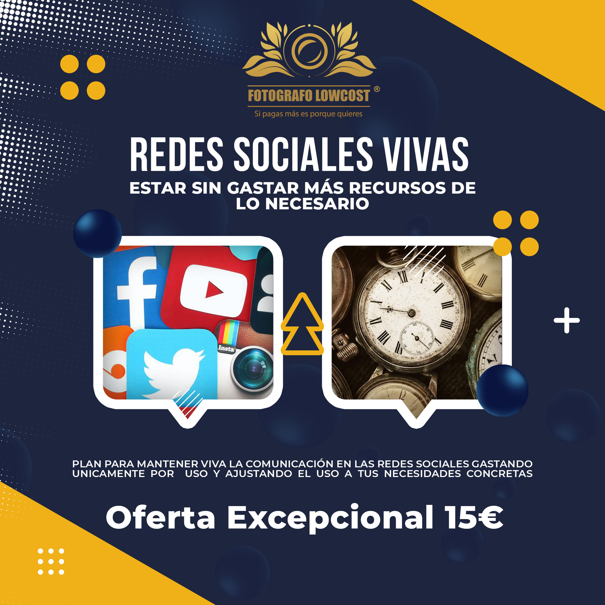 fotografo en gestión de redes sociales low cost Puebla de la Reina 